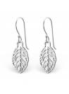 Boucles d'oreilles feuilles ajourées argent