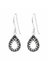 Boucles d'oreilles cristaux argent massif