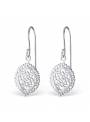 Boucles d'oreilles motifs floraux argent massif