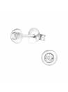 Clous d'oreilles stud Swarovski blanc