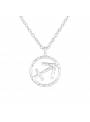 Collier argent massif signe astro sagittaire