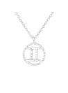 Collier argent massif signe astro gémeaux