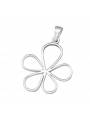 Pendentif fleur argent massif