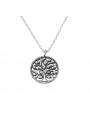 Collier médaillon vintage arbre de vie argent 925