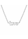 Collier inscription love argent massif