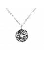 Collier médaillon noeud celtique argent massif