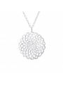 Collier médaillon rosace argent 925