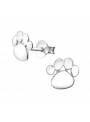 Clous d'oreilles empreinte animal argent massif