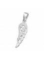 Pendentif aile d'ange ajourée strass argent 925