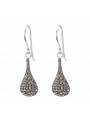 Boucles d'oreilles soirée cristal Swarovski® greige