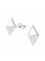 Clous d'oreilles marquise cristaux Swarovski® blanc