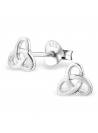 Clous d'oreilles motif atome argent