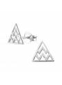 Clous d'oreilles triangle inca argent 925