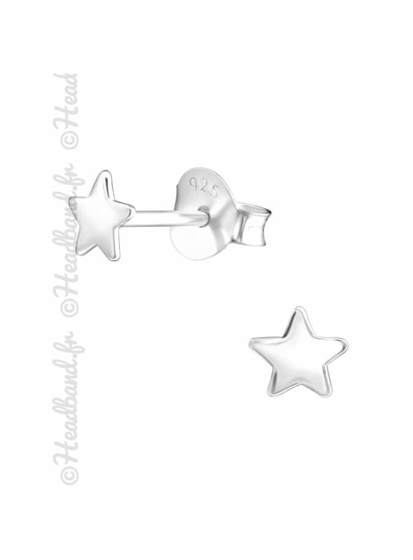 Clous d'oreilles étoile argent 925