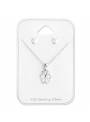 Parure collier et boucles papillon argent 925
