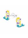 Boucles d'oreilles enfant sirène argent