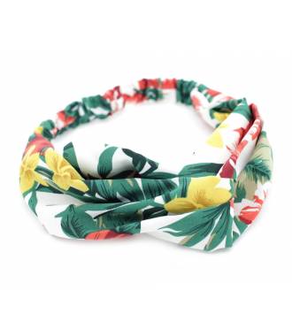 Bandeau cheveux femme fleur hibiscus orange