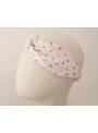 Headband pin-up croisé motif rayé rose 