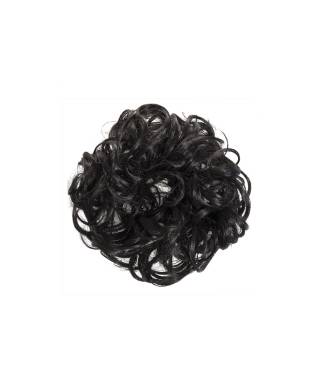 Chouchou en cheveux postiche - Noir