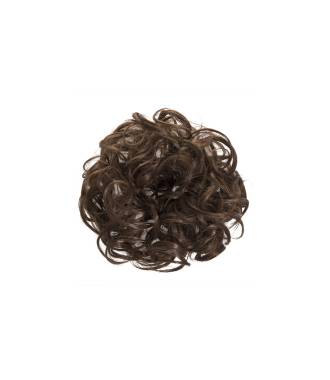 Chouchou en cheveux postiche - Châtain noisette