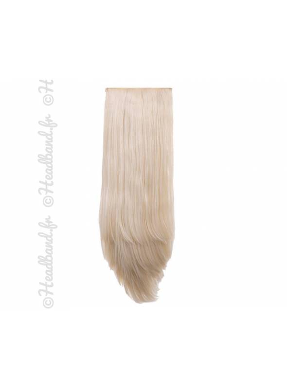 Extensions clips 8 bandes raides 50 cm - Blond très clair