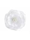 Grande barrette fleur blanche mariée