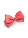Grande pince noeud satin corail