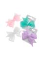 Pince clip noeud paillettes fille mauve
