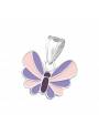 Pendentif papillon rose argent 925