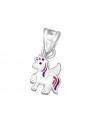 Pendentif licorne mauve argent 925