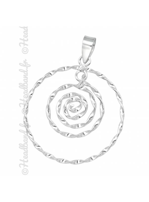 Pendentif spirale argent 925