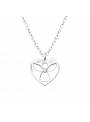 Collier communion ange coeur argent