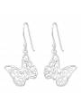 Boucles d'oreilles papillon argent