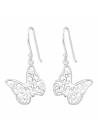 Boucles d'oreilles papillon argent