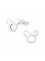 Boucles d'oreilles souris argent 925