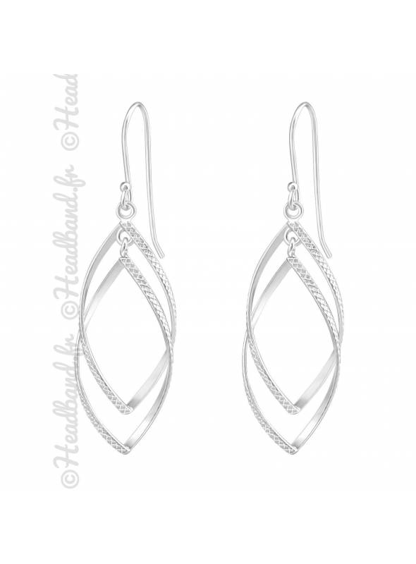 Boucles d'oreilles tribal argent