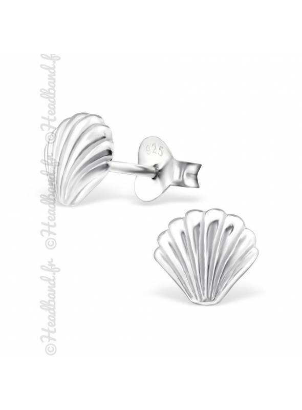 Boucles d'oreilles shell argent
