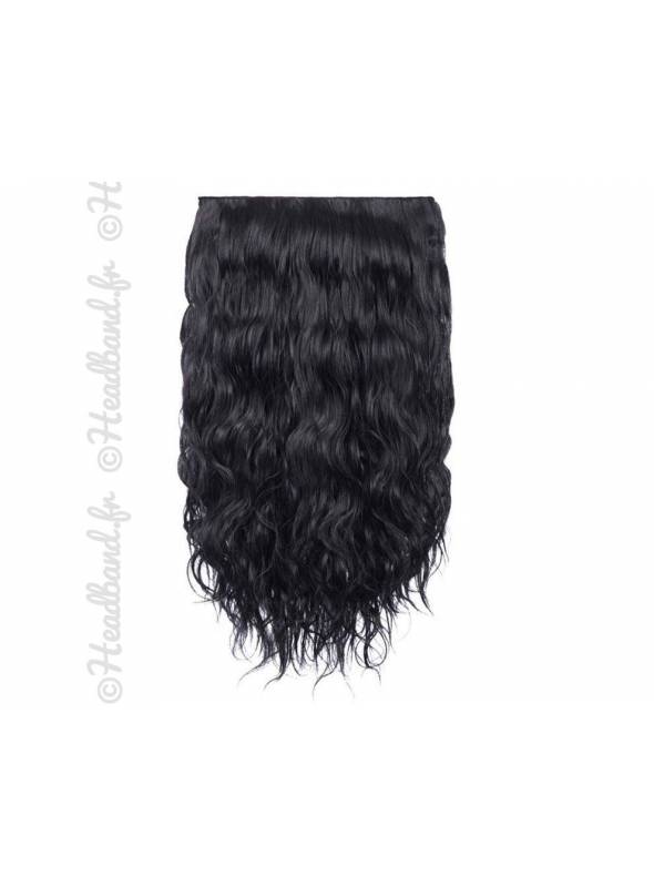 Extensions 3 bandes boucles wavy 50 cm - Noir