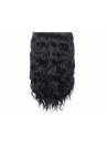 Extensions 3 bandes boucles wavy 50 cm - Noir