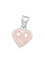 Pendentif enfant coeur smiley argent