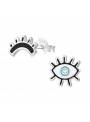 Boucles d'oreille oeil argent 925