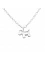 Collier enfant chien argent massif