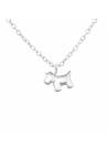 Collier enfant chien argent massif