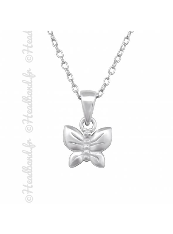 Collier papillon enfant argent 925