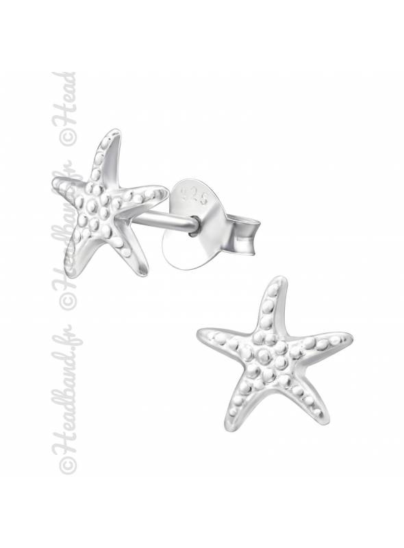 Boucles d'oreilles enfant starfish argent 925