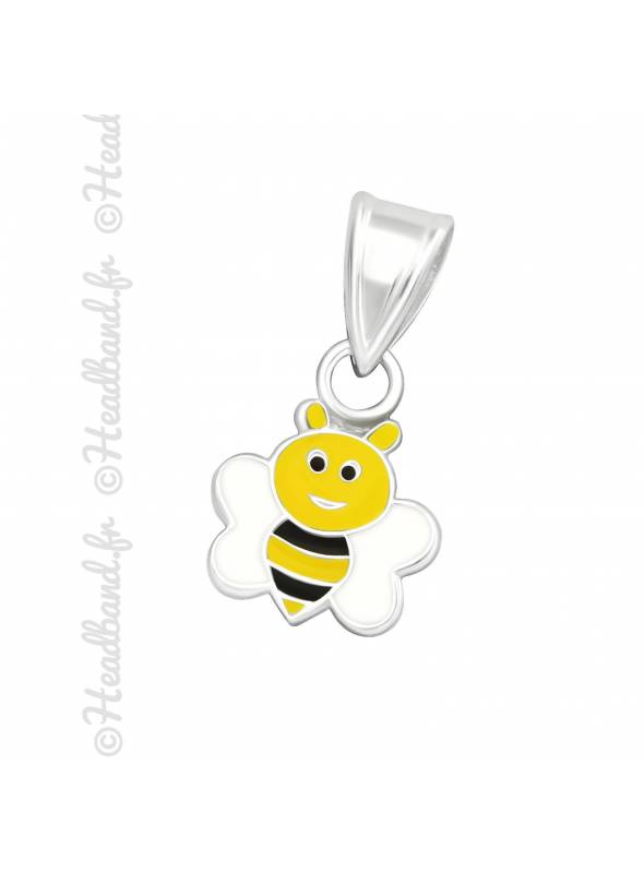 Pendentif enfant abeille émail argent 925