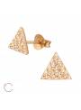 Clous d'oreilles triangle gold avec cristaux Swarovski