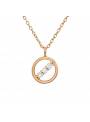 Collier cercle cristaux plaqué rose gold