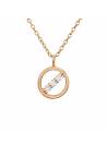 Collier cercle cristaux plaqué or rose
