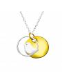 Collier oiseau plaqué or et argent